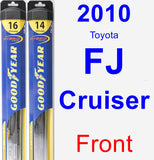 Front Wiper Blade Pack for 2010 Toyota FJ Cruiser - Hybrid