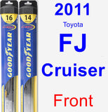 Front Wiper Blade Pack for 2011 Toyota FJ Cruiser - Hybrid