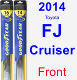 Front Wiper Blade Pack for 2014 Toyota FJ Cruiser - Hybrid