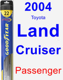 Passenger Wiper Blade for 2004 Toyota Land Cruiser - Hybrid