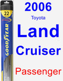 Passenger Wiper Blade for 2006 Toyota Land Cruiser - Hybrid