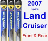 Front & Rear Wiper Blade Pack for 2007 Toyota Land Cruiser - Hybrid