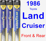 Front & Rear Wiper Blade Pack for 1986 Toyota Land Cruiser - Hybrid