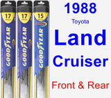 Front & Rear Wiper Blade Pack for 1988 Toyota Land Cruiser - Hybrid