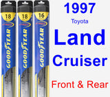 Front & Rear Wiper Blade Pack for 1997 Toyota Land Cruiser - Hybrid