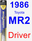 Driver Wiper Blade for 1986 Toyota MR2 - Hybrid