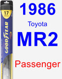 Passenger Wiper Blade for 1986 Toyota MR2 - Hybrid