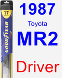 Driver Wiper Blade for 1987 Toyota MR2 - Hybrid