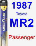 Passenger Wiper Blade for 1987 Toyota MR2 - Hybrid