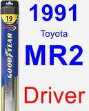 Driver Wiper Blade for 1991 Toyota MR2 - Hybrid