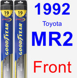 Front Wiper Blade Pack for 1992 Toyota MR2 - Hybrid