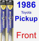 Front Wiper Blade Pack for 1986 Toyota Pickup - Hybrid