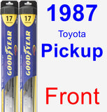 Front Wiper Blade Pack for 1987 Toyota Pickup - Hybrid