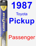 Passenger Wiper Blade for 1987 Toyota Pickup - Hybrid