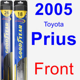 Front Wiper Blade Pack for 2005 Toyota Prius - Hybrid