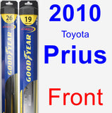 Front Wiper Blade Pack for 2010 Toyota Prius - Hybrid