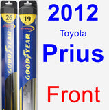 Front Wiper Blade Pack for 2012 Toyota Prius - Hybrid