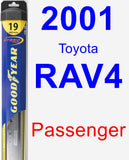 Passenger Wiper Blade for 2001 Toyota RAV4 - Hybrid