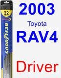 Driver Wiper Blade for 2003 Toyota RAV4 - Hybrid