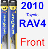 Front Wiper Blade Pack for 2010 Toyota RAV4 - Hybrid