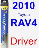 Driver Wiper Blade for 2010 Toyota RAV4 - Hybrid