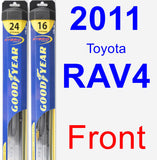 Front Wiper Blade Pack for 2011 Toyota RAV4 - Hybrid