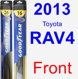 Front Wiper Blade Pack for 2013 Toyota RAV4 - Hybrid