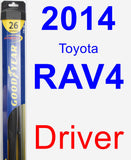 Driver Wiper Blade for 2014 Toyota RAV4 - Hybrid