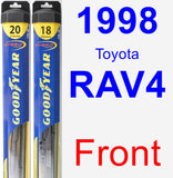 Front Wiper Blade Pack for 1998 Toyota RAV4 - Hybrid