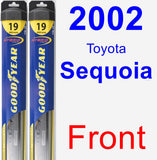 Front Wiper Blade Pack for 2002 Toyota Sequoia - Hybrid