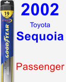 Passenger Wiper Blade for 2002 Toyota Sequoia - Hybrid