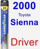 Driver Wiper Blade for 2000 Toyota Sienna - Hybrid