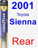 Rear Wiper Blade for 2001 Toyota Sienna - Hybrid