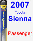 Passenger Wiper Blade for 2007 Toyota Sienna - Hybrid