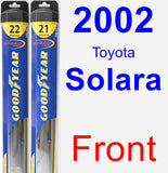 Front Wiper Blade Pack for 2002 Toyota Solara - Hybrid