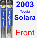 Front Wiper Blade Pack for 2003 Toyota Solara - Hybrid