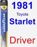 Driver Wiper Blade for 1981 Toyota Starlet - Hybrid