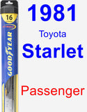 Passenger Wiper Blade for 1981 Toyota Starlet - Hybrid