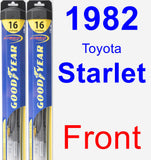 Front Wiper Blade Pack for 1982 Toyota Starlet - Hybrid