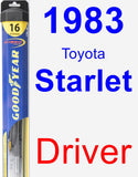 Driver Wiper Blade for 1983 Toyota Starlet - Hybrid