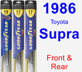 Front & Rear Wiper Blade Pack for 1986 Toyota Supra - Hybrid