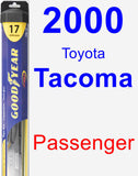 Passenger Wiper Blade for 2000 Toyota Tacoma - Hybrid