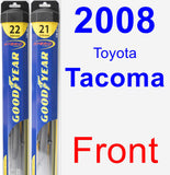 Front Wiper Blade Pack for 2008 Toyota Tacoma - Hybrid