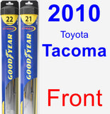 Front Wiper Blade Pack for 2010 Toyota Tacoma - Hybrid