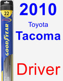 Driver Wiper Blade for 2010 Toyota Tacoma - Hybrid