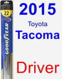 Driver Wiper Blade for 2015 Toyota Tacoma - Hybrid