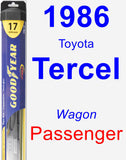 Passenger Wiper Blade for 1986 Toyota Tercel - Hybrid