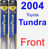 Front Wiper Blade Pack for 2004 Toyota Tundra - Hybrid