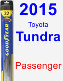 Passenger Wiper Blade for 2015 Toyota Tundra - Hybrid