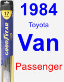 Passenger Wiper Blade for 1984 Toyota Van - Hybrid